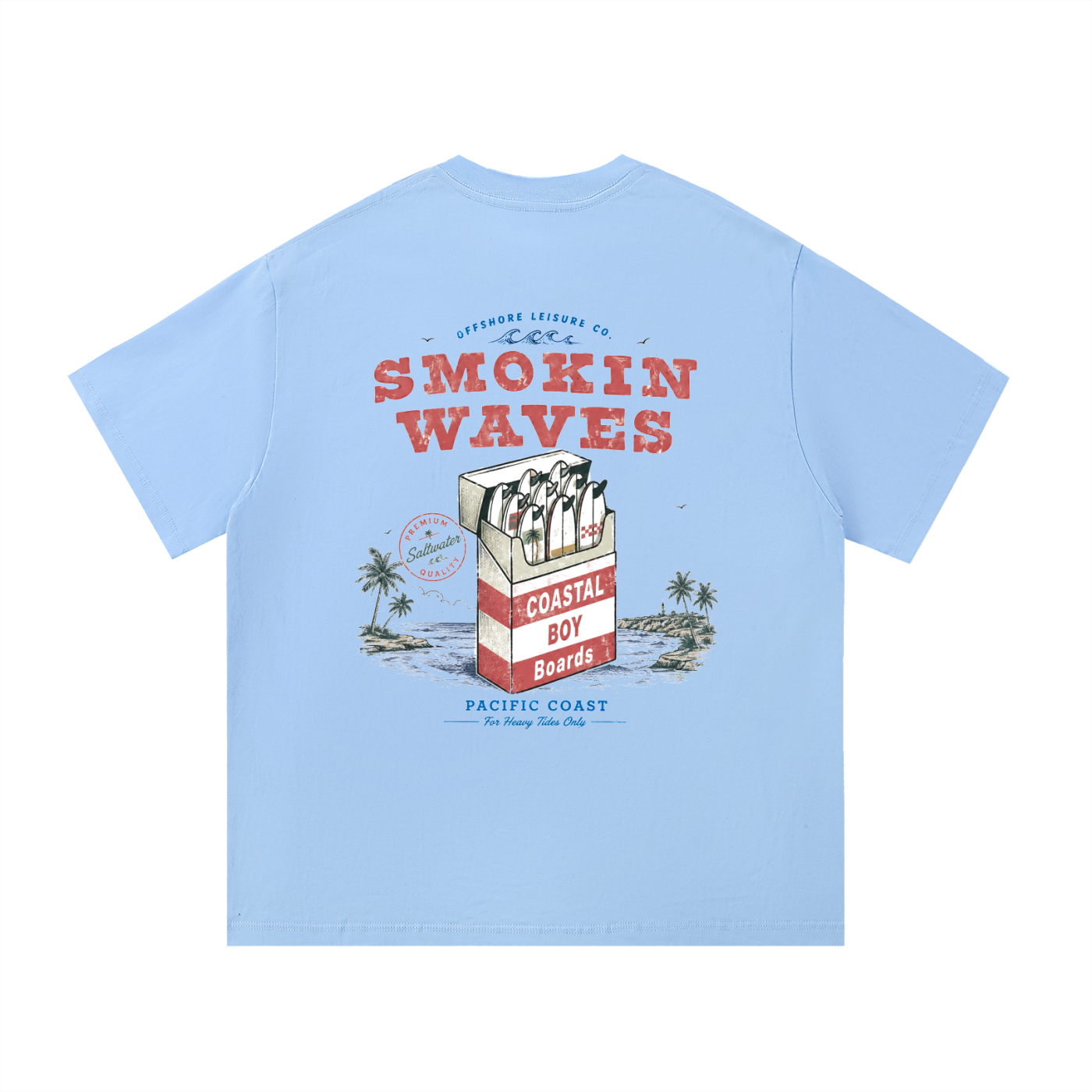 Coastal Smokin Waves Tee