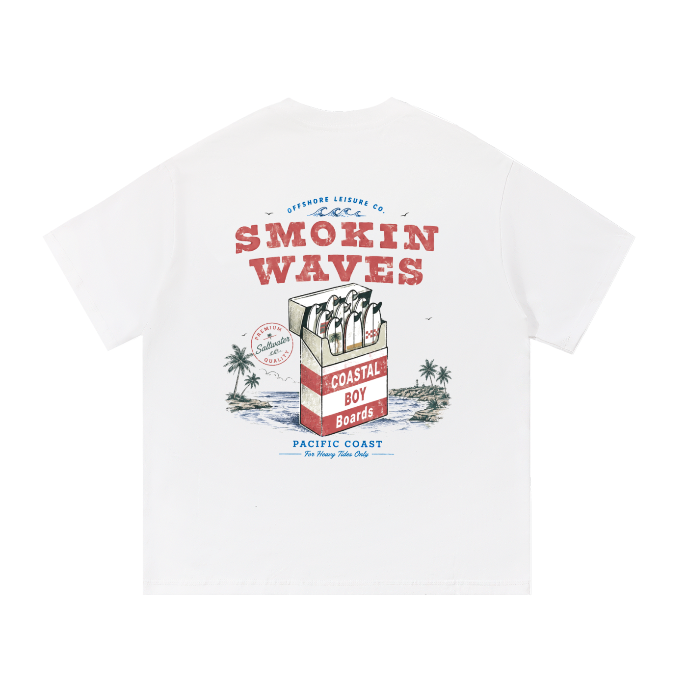 Coastal Smokin Waves Tee