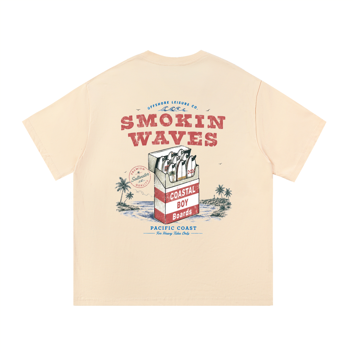 Coastal Smokin Waves Tee